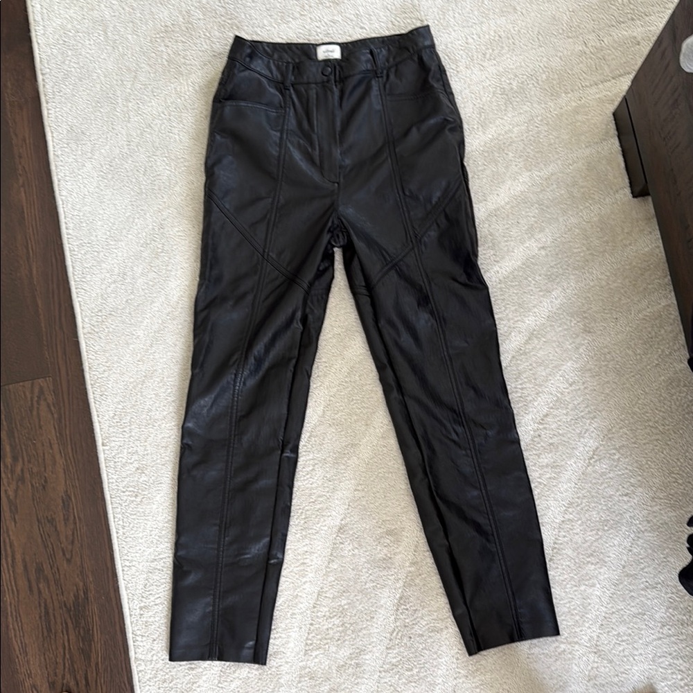 Wilfred Black Leather Pants